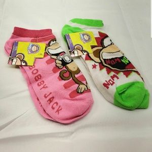planet sox Accessories Bobby Jack Monkey Women Novelty Socks 2pk